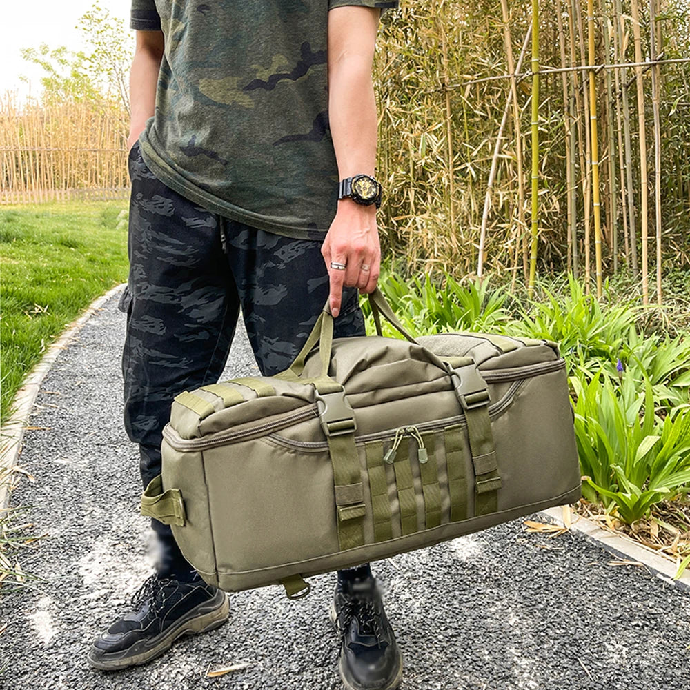 Duffel Bag Outdoor Travel Bag Large Capacity Camping Backpack Waterproof Duffel Bag 56-75L for Outdoor Activities Sports Travel