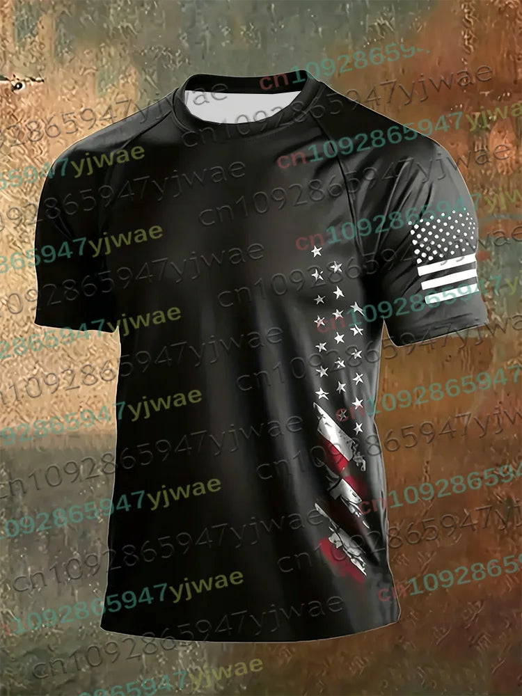 America 250th Anniversary 3D Print Mens TShirt USA Flag 1776–2026 Patriotic American Independence Day Apparel Fourth Of July Top
