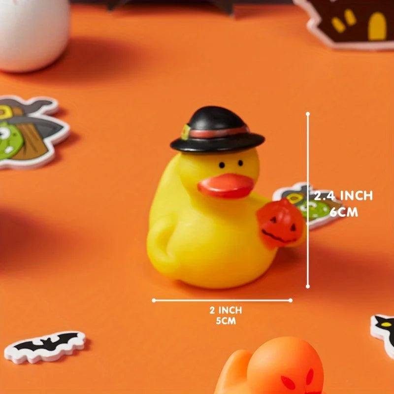 18Pack Rubber Ducks Halloween Party Favors Goodie Bag Fillers Classroom Prizes & Decorations, Halloween Toys for Trick or Treaters