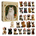 Cat Advent Calendar 2025 Christmas Countdown Calendar 24 Days 2D Acrylic Pendants for Home Wall Xmas Tree Decor Holiday Gift