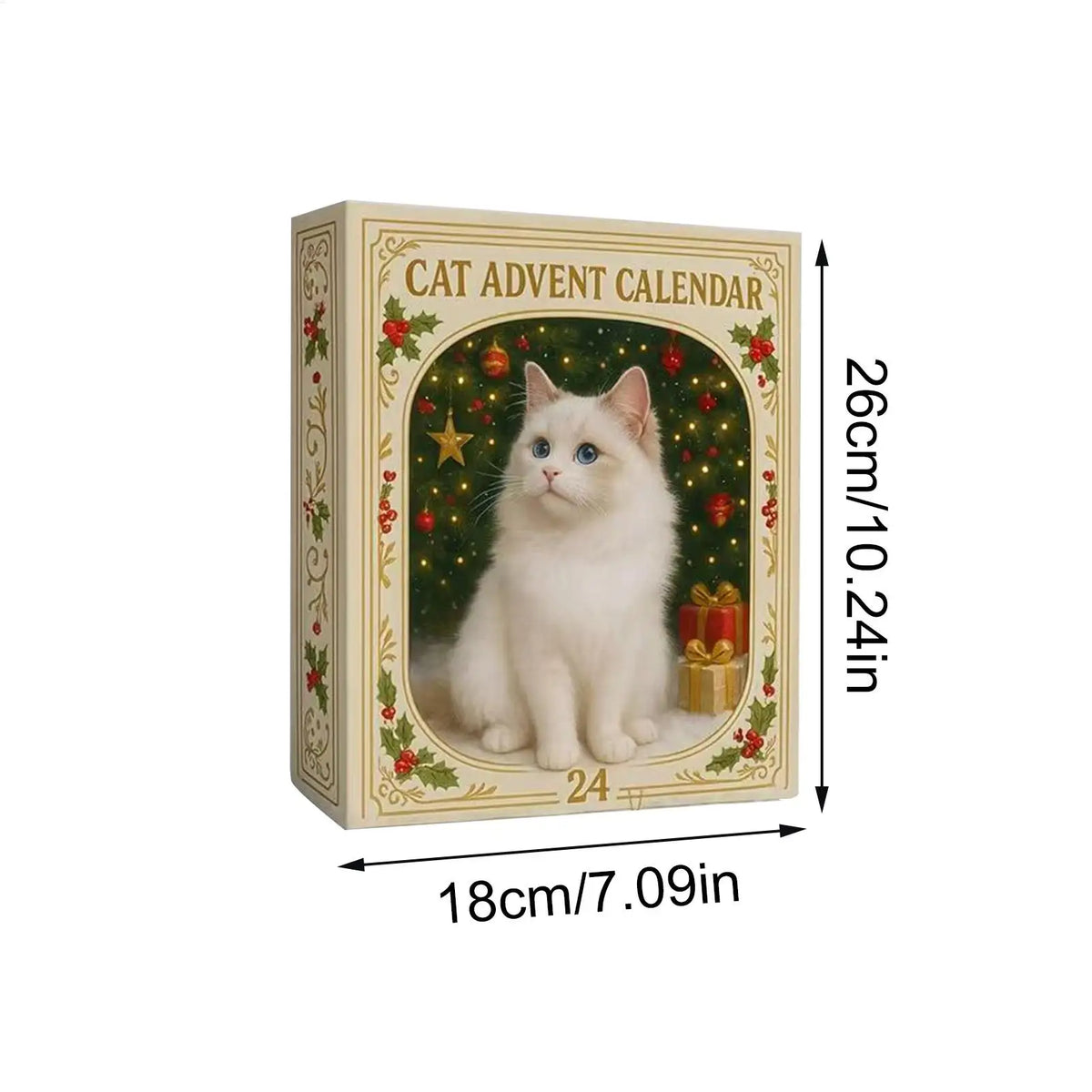 Cat Advent Calendar 2025 Christmas Countdown Calendar 24 Days 2D Acrylic Pendants for Home Wall Xmas Tree Decor Holiday Gift