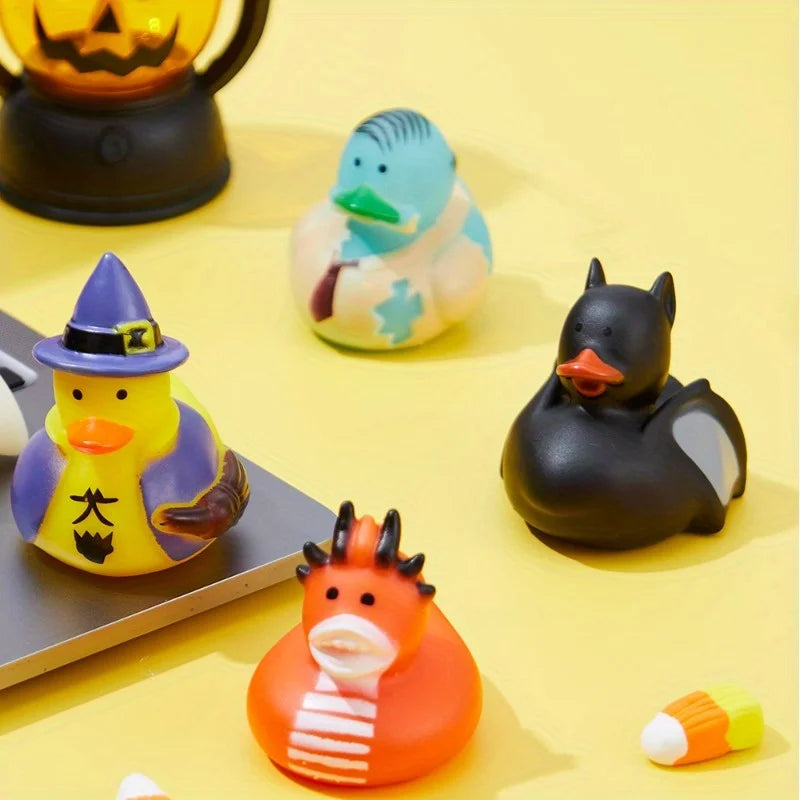18Pack Rubber Ducks Halloween Party Favors Goodie Bag Fillers Classroom Prizes & Decorations, Halloween Toys for Trick or Treaters