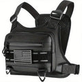 Men's Tactical Chest Pack | Lightweight, Adjustable EDC Running Harness | Multi-Pocket Vest | Breathable EVA Material